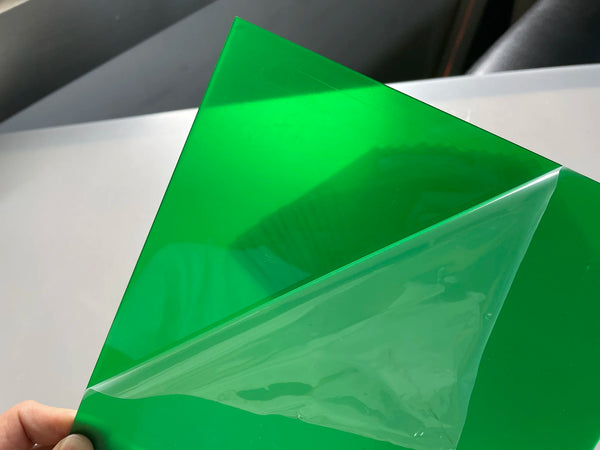 Retail POP display stand made with colored translucent acrylic