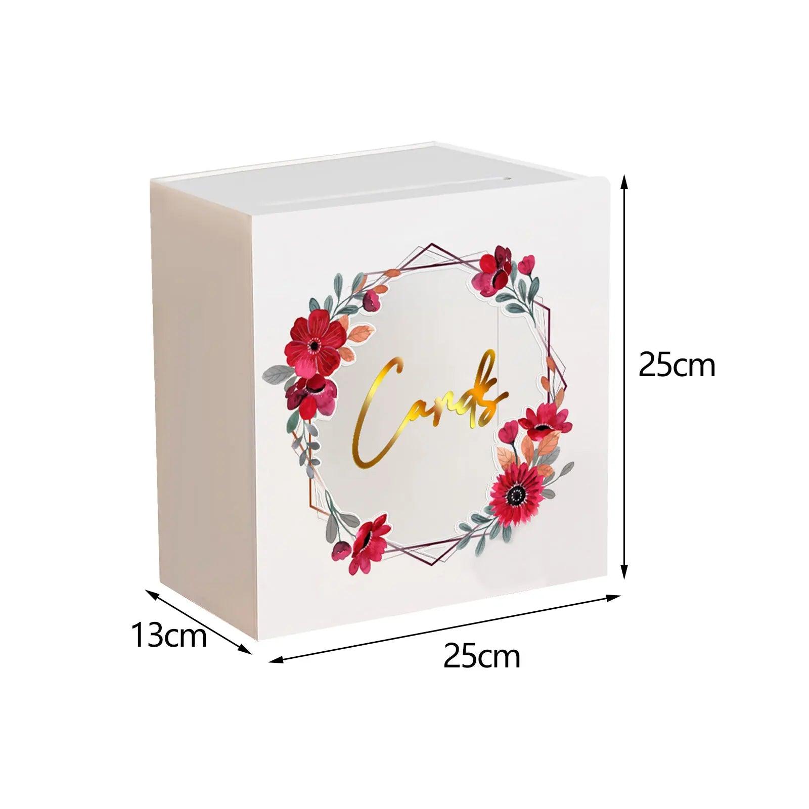 Foldable reusable acrylic card box with easy storage feature