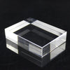 Ring placed on transparent acrylic block for photography