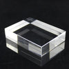 Ring placed on transparent acrylic block for photography