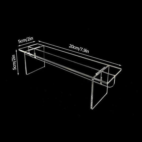 S size 20x8cm clear acrylic organizer size reference