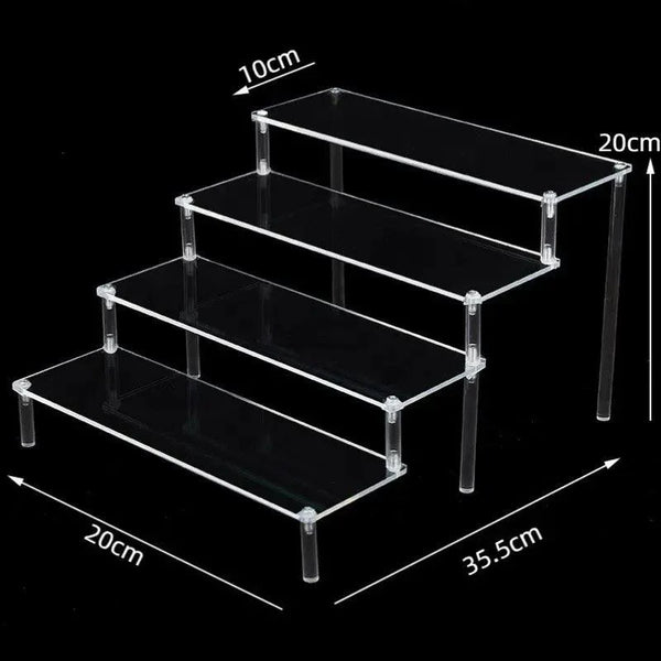 Stable Tier Base Support of Acrylic Display Rack