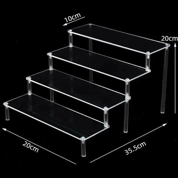 Stable Tier Base Support of Acrylic Display Rack