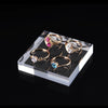 Stackable acrylic jewelry display cubes in different sizes