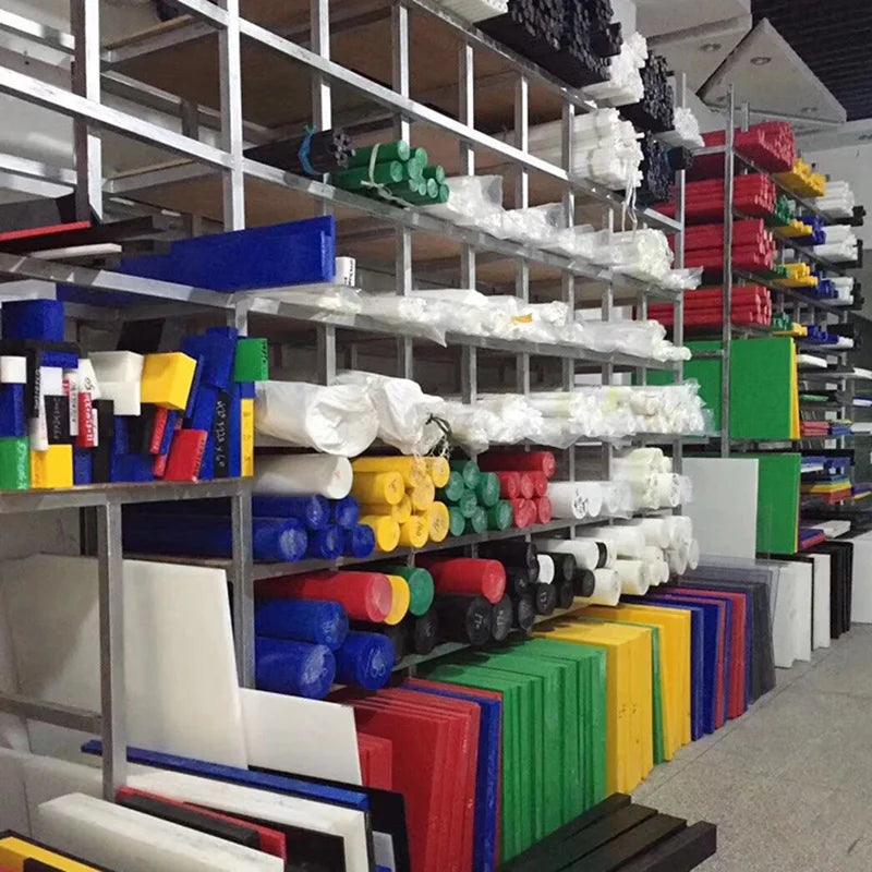 Stack of Black and White Acetal POM Sheets – Engineering Use