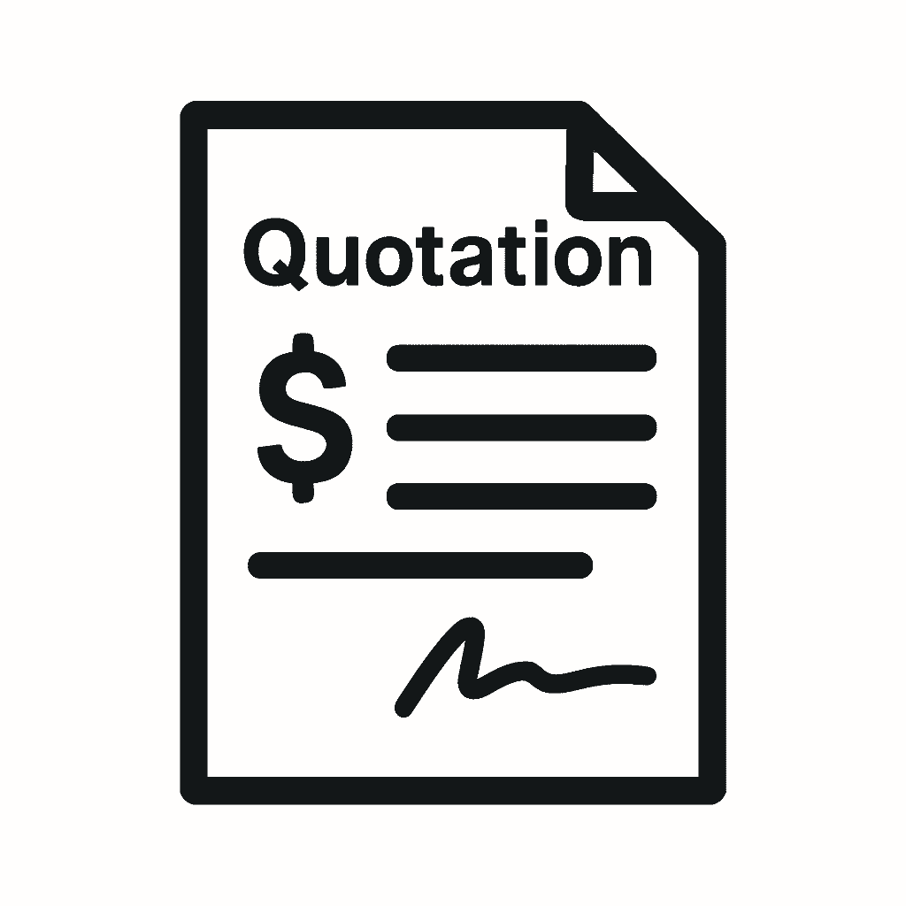 Icon for Step 3: Get a transparent, itemized quotation for your custom plastic fabrication project and confirm the optimized solution.