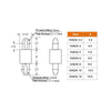 Technical dimensions of 2.5mm nylon circuit board standoff spacer