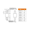 Technical dimensions of 2.5mm nylon circuit board standoff spacer