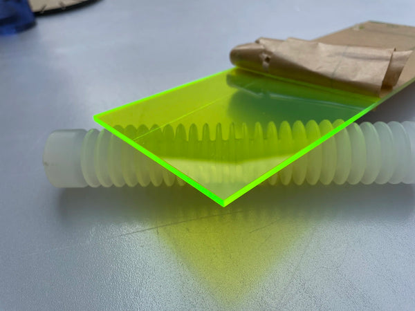 Translucent colored acrylic sheets daylight vs backlit comparison