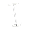 Side angle of lightweight acrylic coffee table highlighting sleek profile