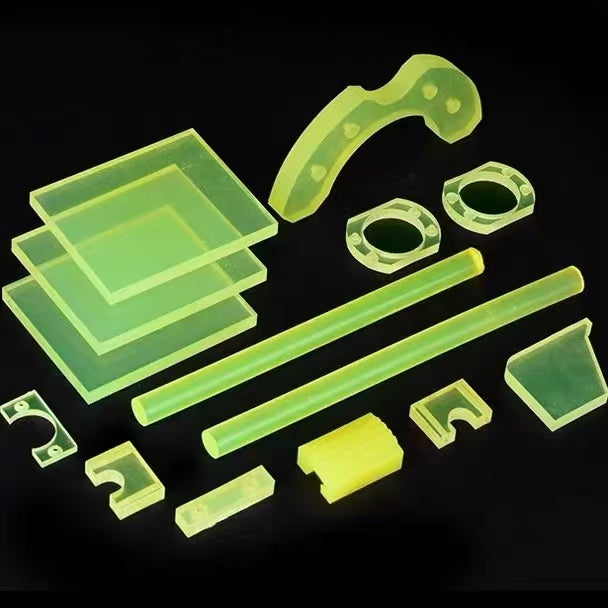 Close-up view of polyurethane sheet surface clarity