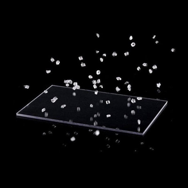 Transparent PVC plastic sheet inside a picture frame