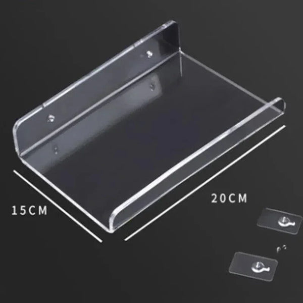 U-shaped acrylic wall shelf 20x10cm (7.87"x3.94") size chart