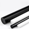 Black and white UHMWPE rods in various diameters and lengths