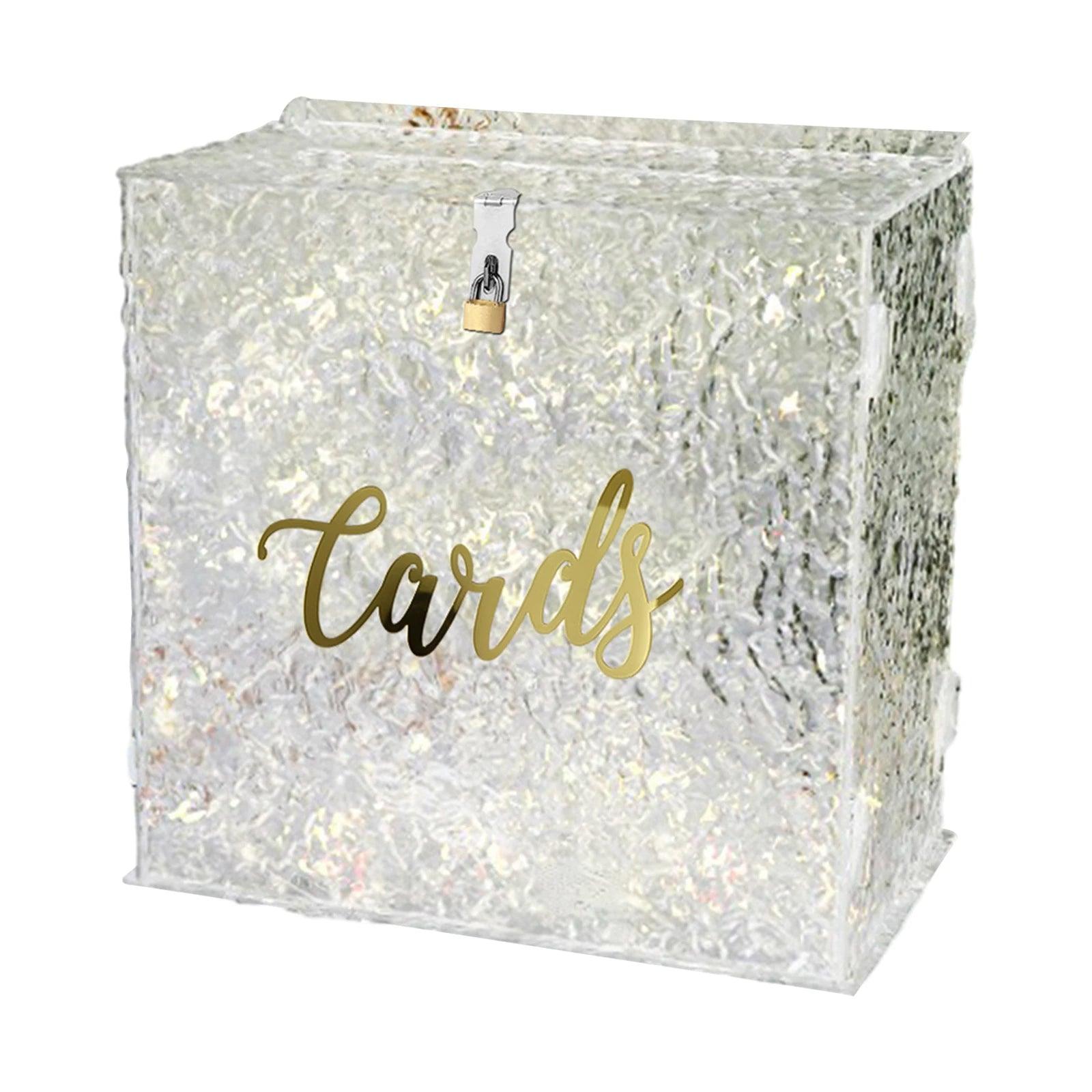 Large capacity acrylic money card box for weddings and parties