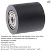 Material detail of black PU polyurethane with 85A hardness