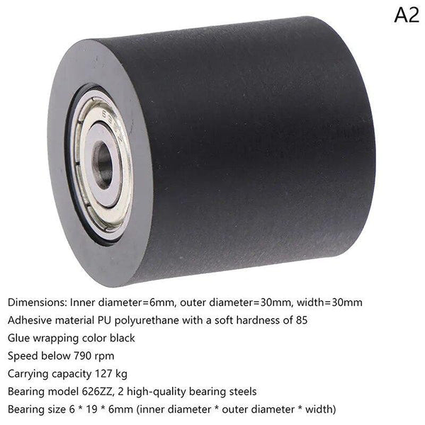 Material detail of black PU polyurethane with 85A hardness