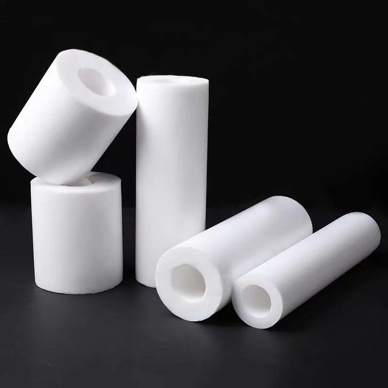 White PTFE hollow rod in full length for industrial use