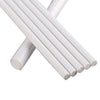 Smooth surface close-up of white PTFE rod – low friction, chemical resistant material