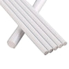 Smooth surface close-up of white PTFE rod – low friction, chemical resistant material