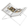 Dimensions of X Shaped Acrylic Book Stand - 9.84x5.59 inches