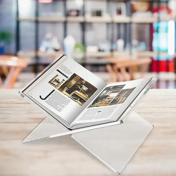 Foldable Clear Acrylic Book Stand - Easy Storage Design