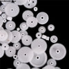 Overview of 58-piece plastic gear kit for STEM robotics and DIY models