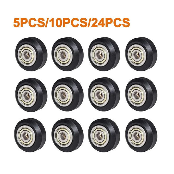 Comparison between stock plastic wheels and upgraded POM V-slot pulley wheels