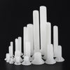 Flat head nylon plastic screws M2.5 to M8 in white for furniture and electronics