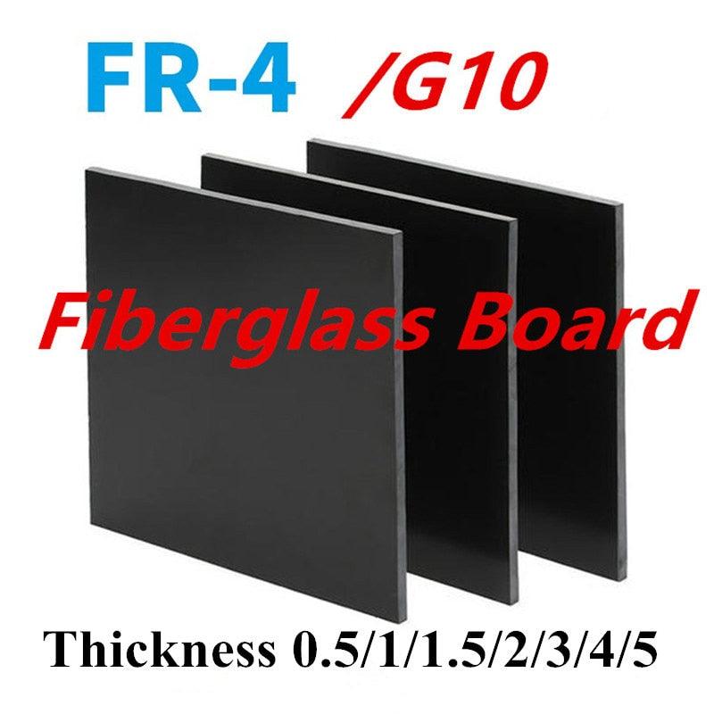 Side view of FR4 fiberglass insulation sheet, black G10 board cut sample
