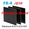Side view of FR4 fiberglass insulation sheet, black G10 board cut sample