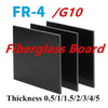Side view of FR4 fiberglass insulation sheet, black G10 board cut sample