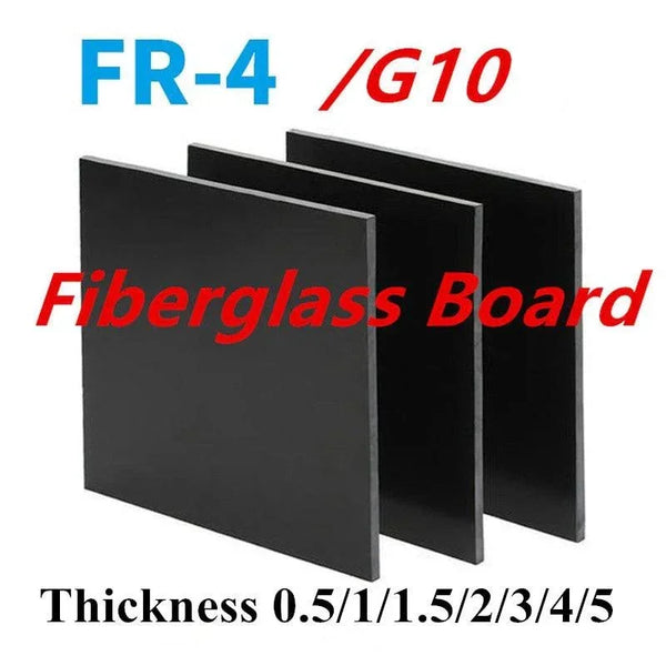 Side view of FR4 fiberglass insulation sheet, black G10 board cut sample