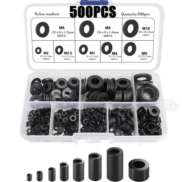 Nylon Washer Size Chart in Metric and Inch from M2 to M10