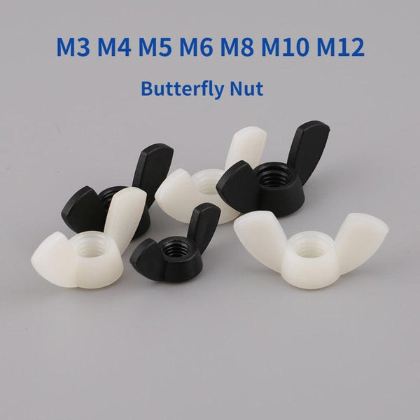 Non-metal nylon wing nuts used for electronics and electrical panel fastening