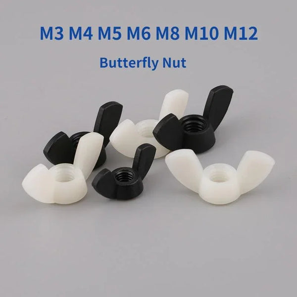 Non-metal nylon wing nuts used for electronics and electrical panel fastening