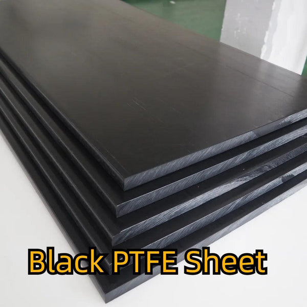 CNC machining black PTFE board into gasket or sealing components
