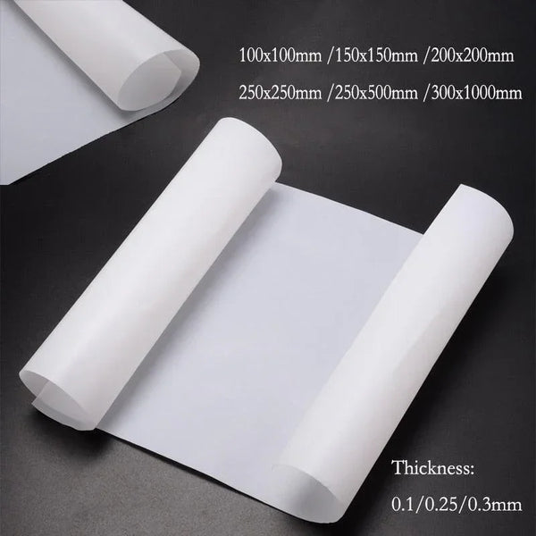White PTFE film roll for extrusion molding and industrial lining