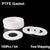 PTFE flat gasket installed on industrial pump connection for chemical sealing