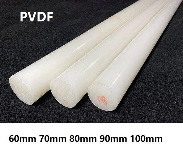 Full view of 500mm PVDF round rod, chemical and heat resistant