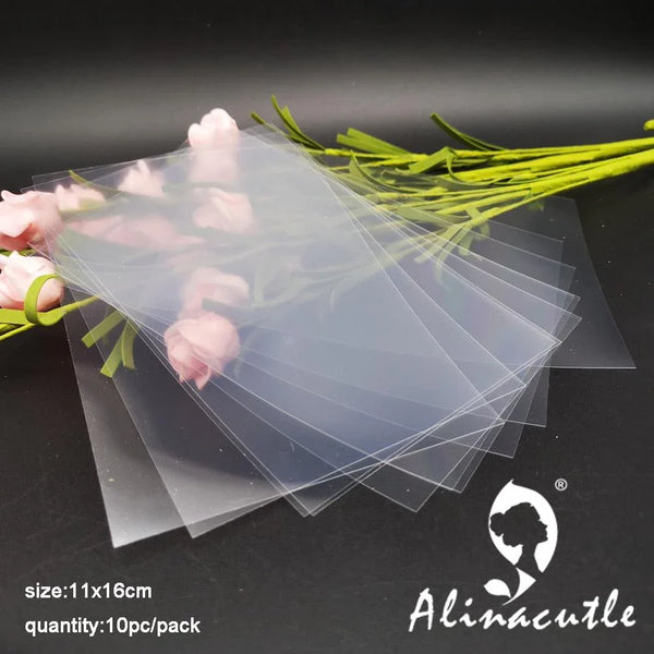 Rigid Clear PVC Sheet Close-Up for Card Making and Crafting