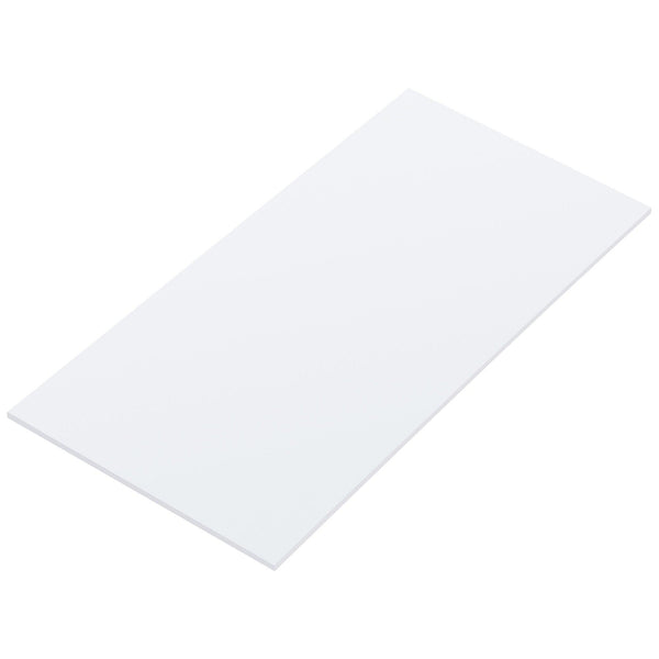 UHMW polyethylene plastic sheet 4x8x0.12 inch white front view for industrial and food use