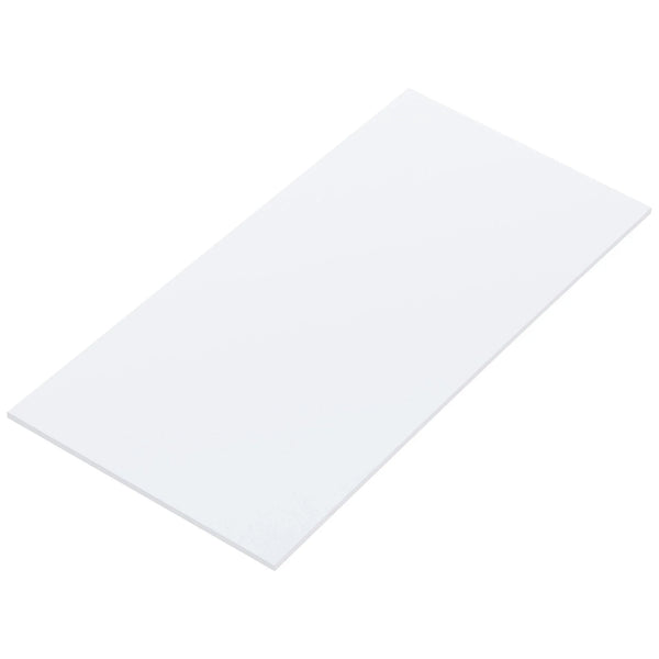 UHMW polyethylene plastic sheet 4x8x0.12 inch white front view for industrial and food use