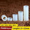 White hollow nylon rods in multiple lengths for machining use
