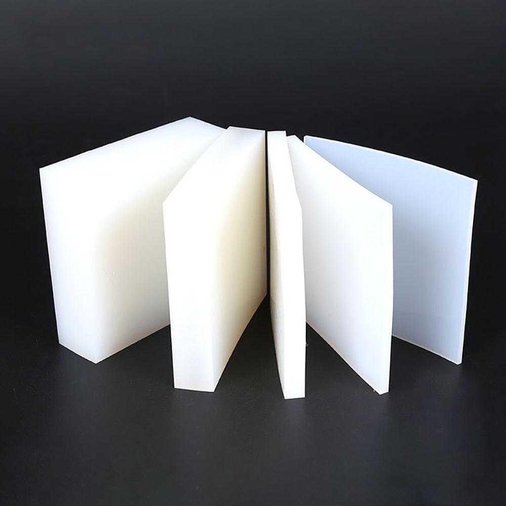 white silicone rubber sheet 100x100mm front view