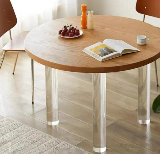 Transparent Cylindrical Acrylic Floating Table Legs