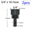 1 inch PE pipe adapter with 25mm barb for garden irrigation systems