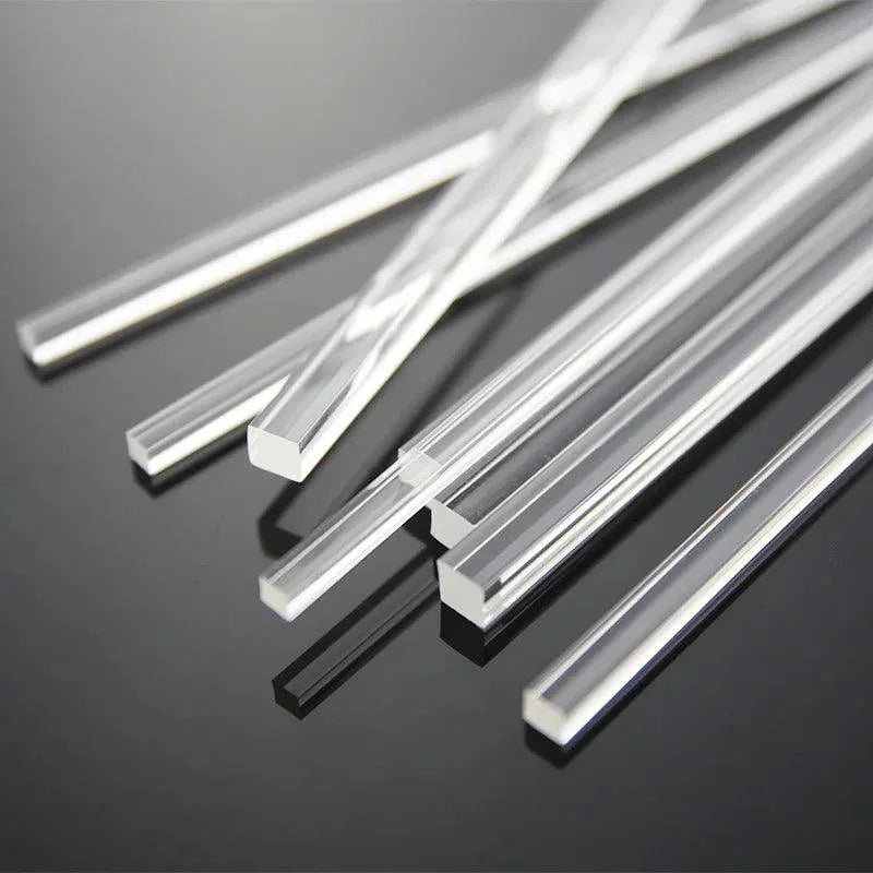 Transparent Square Acrylic Rods – 3–20mm for DIY & Models – Beeplastic