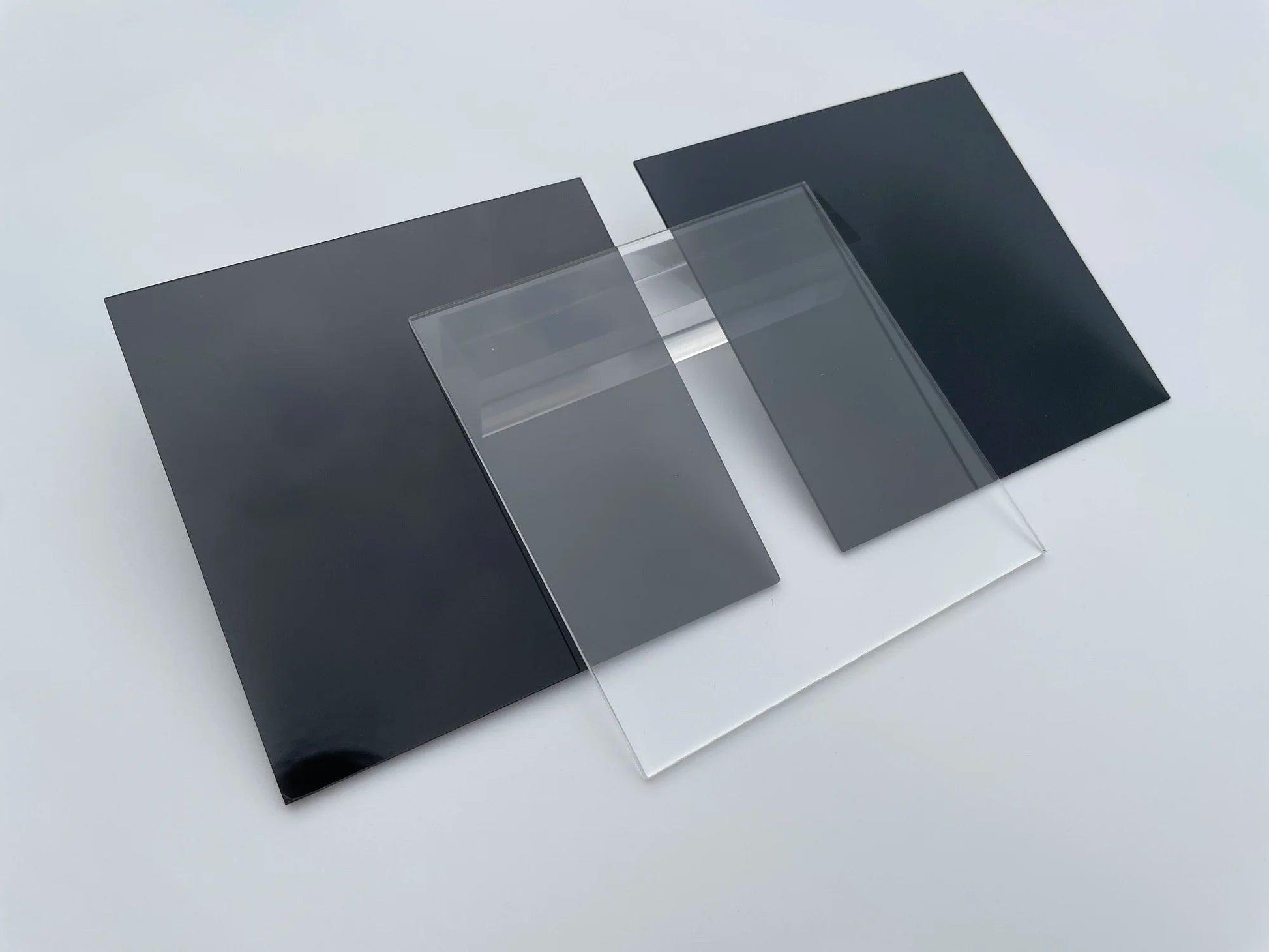2mm Square Translucent Black Acrylic Discs for DIY Crafts and Advertising