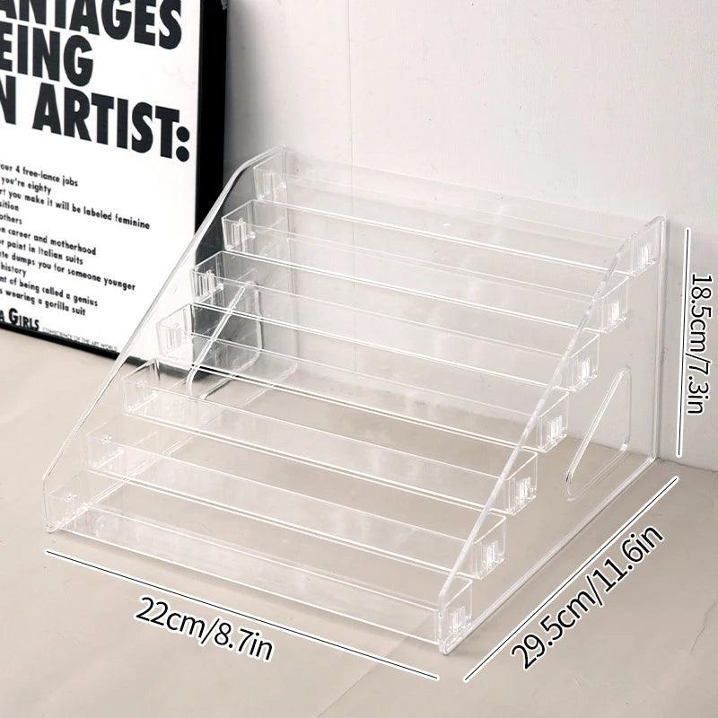 7-Tier Makeup Holder Displaying Powder and Lipsticks